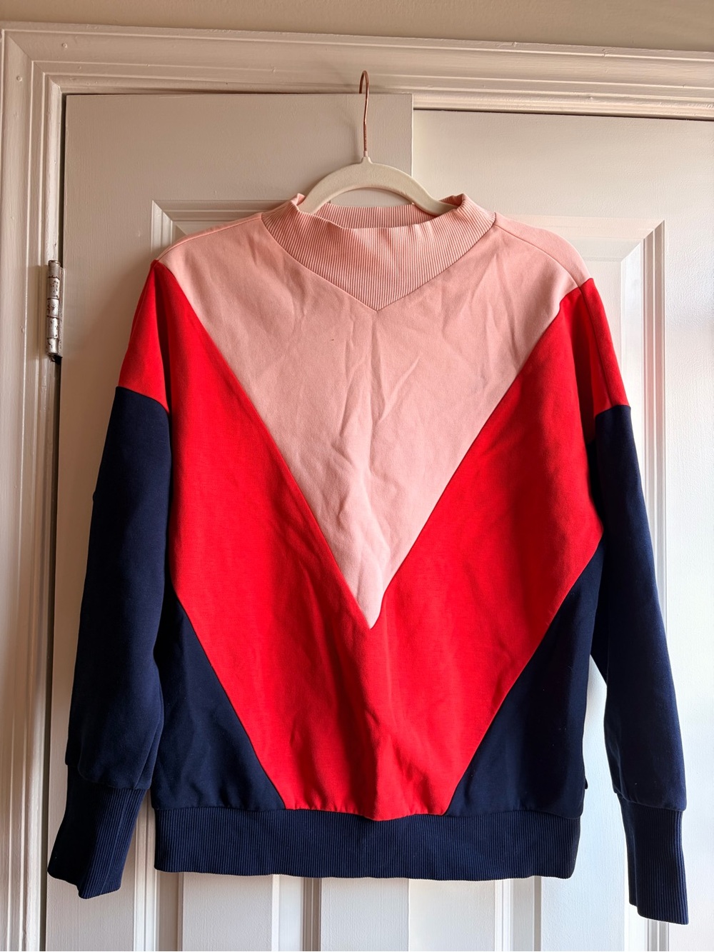 Scotch and Soda mock neck retro colorblock relaxed fit sweatshirt sweater small